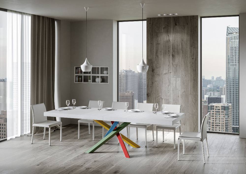Itamoby Tavolo allungabile 90×180/284 cm Volantis Premium Bianco Frassino telaio 4/B I Più Venduti
