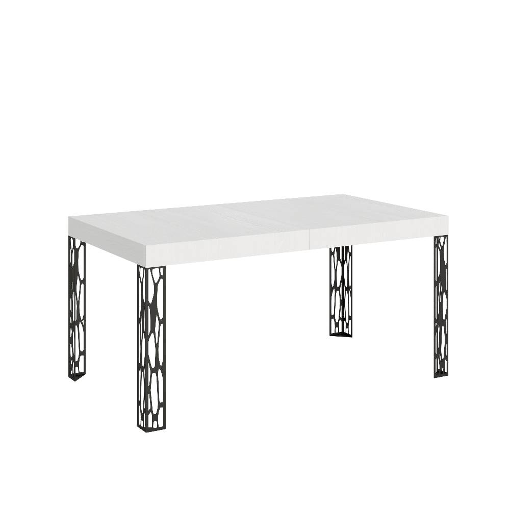 Itamoby Tavolo Ghibli Allungabile piano Bianco Frassino 90×160 Allungato 264 telaio Antracite