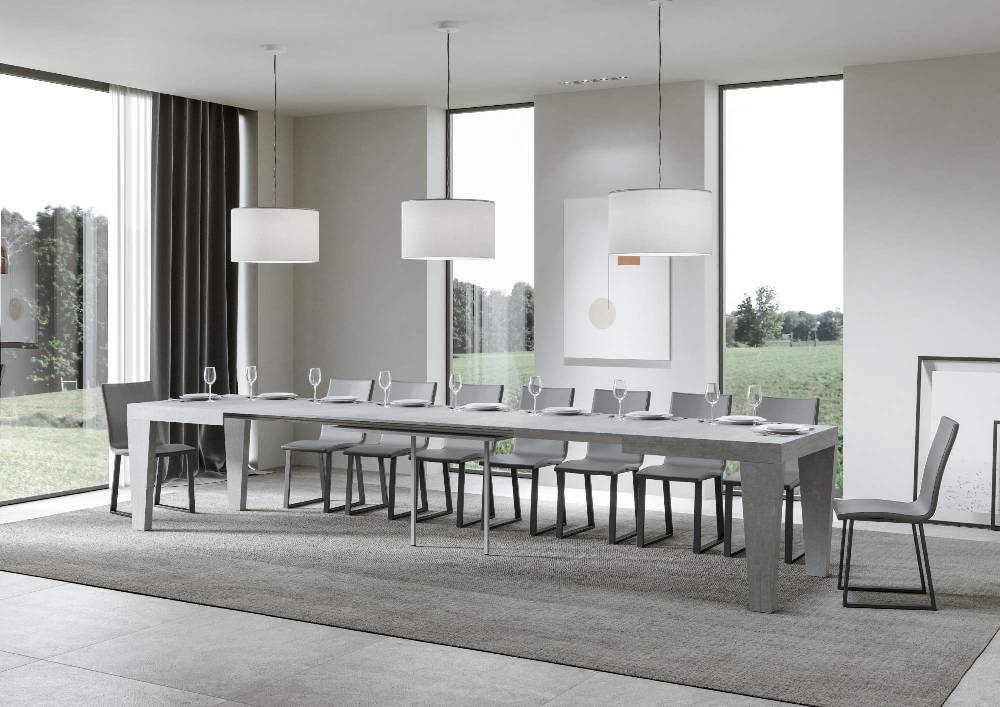 Itamoby Tavolo Spimbo Allungabile Cemento 90×180 Allungato 440 Nuovo