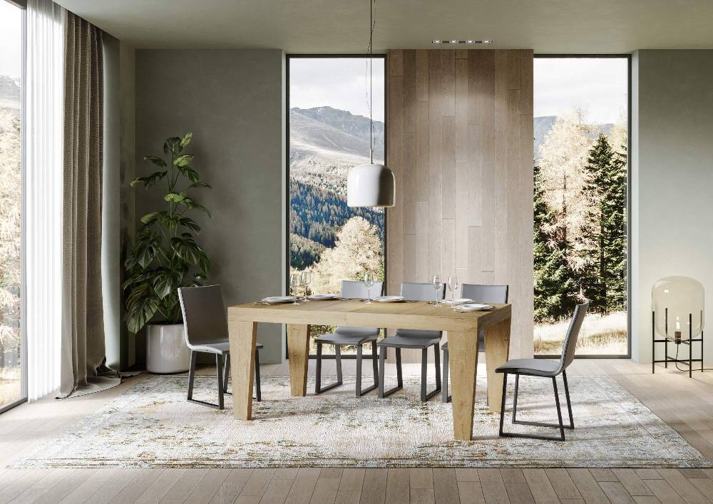 Itamoby Tavolo Spimbo Allungabile Quercia Natura 90×160 Allungato 420 Pezzi Unici