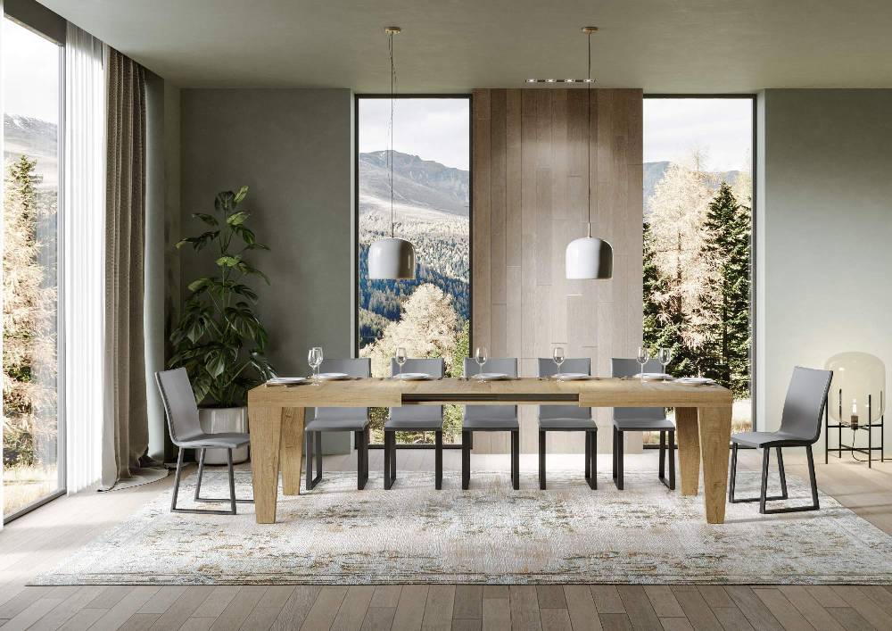 Itamoby Tavolo Spimbo Allungabile Quercia Natura 90×160 Allungato 420 Pezzi Unici