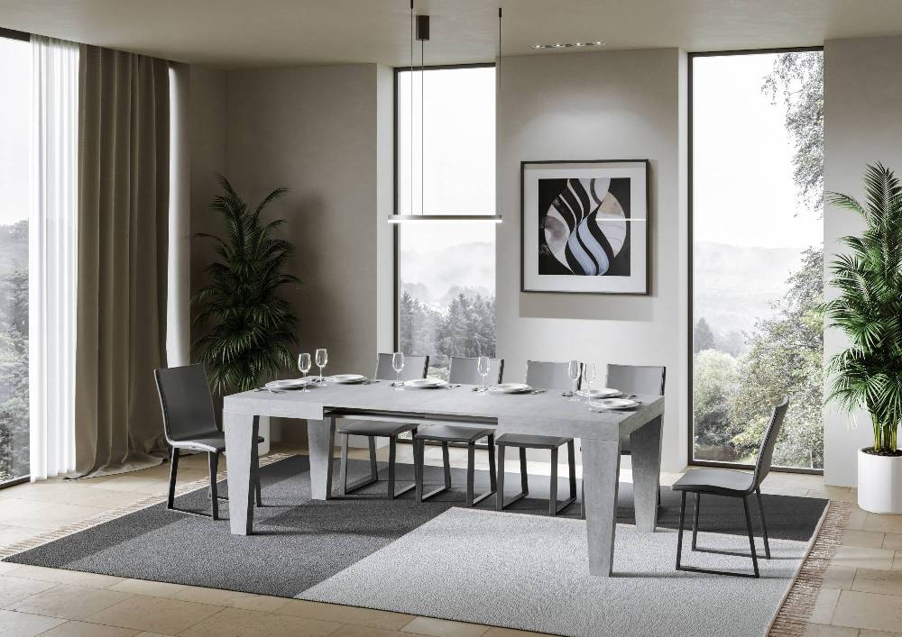 Itamoby Tavolo Spimbo Allungabile Cemento 90×130 Allungato 390 Negozi Online