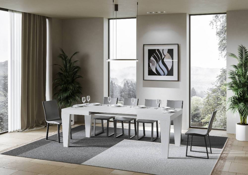 Itamoby Tavolo Spimbo Allungabile Bianco Frassino 90×130 Allungato 390 Consegna Veloce