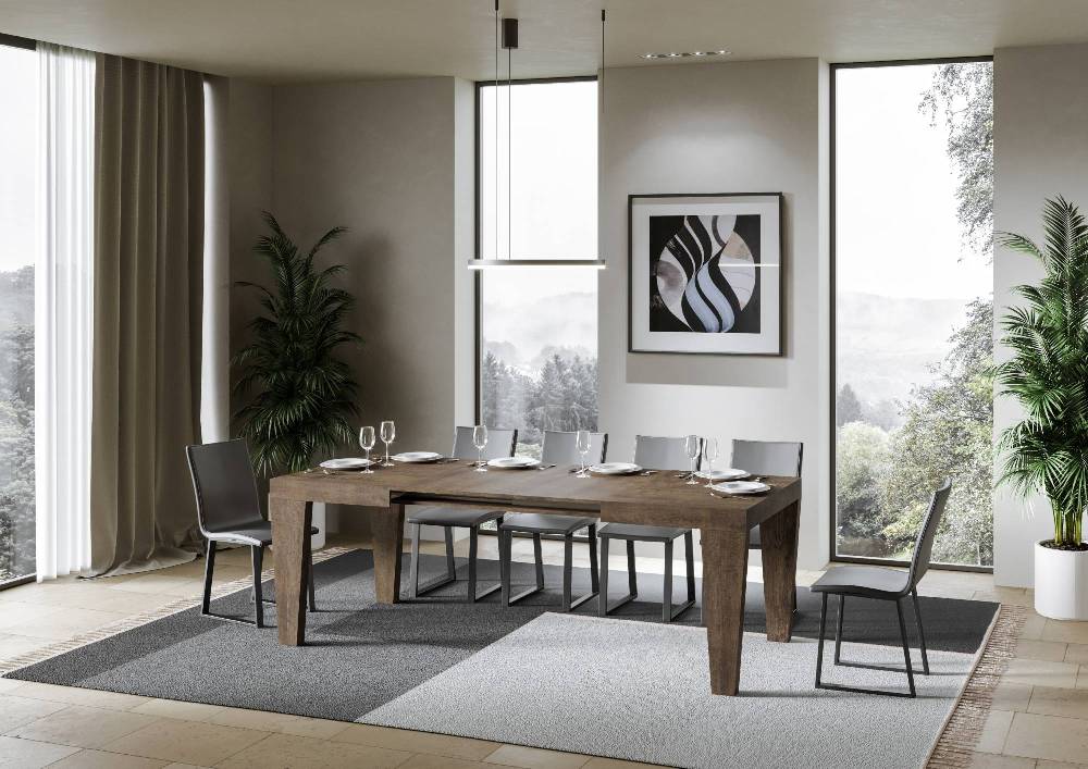 Itamoby Tavolo Spimbo Allungabile Noce 90×130 Allungato 234 Presa
