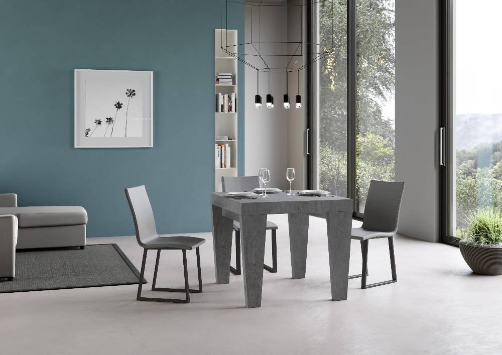 Itamoby Tavolo Spimbo Allungabile Cemento 90×90 Allungato 246 Outlet