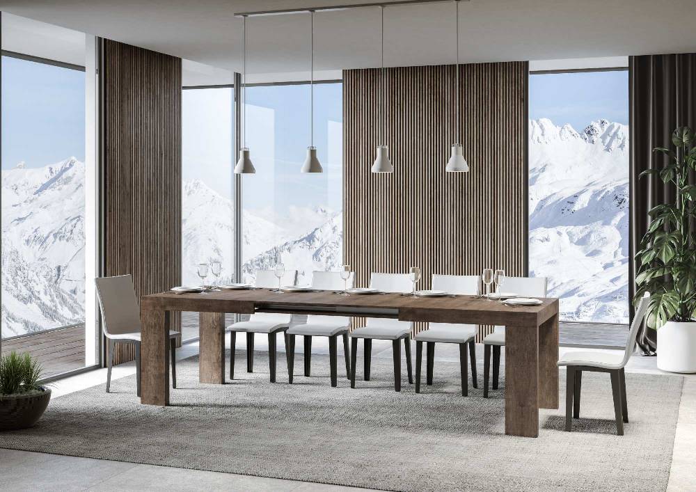 Itamoby Tavolo Roxell Allungabile Noce 90×160 Allungato 264 Saldi Di Fabbrica