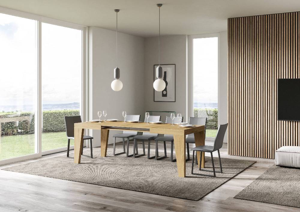 Itamoby Tavolo Naxy Allungabile Quercia Natura 90×130 Allungato 390 Qualità Garantita