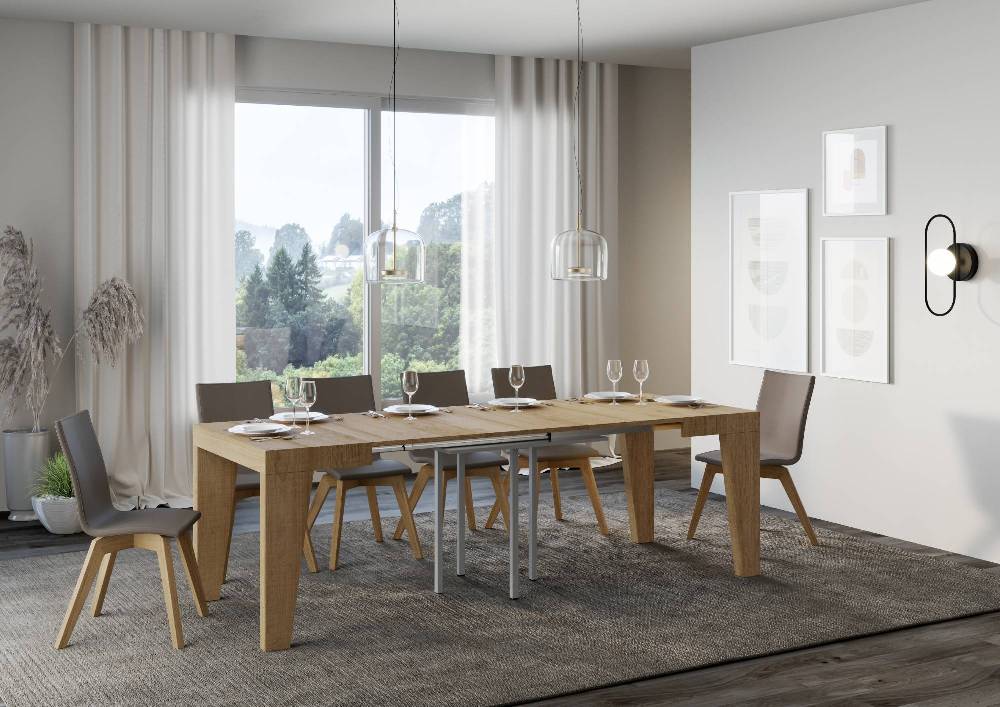 Itamoby Tavolo Naxy Allungabile Quercia Natura 90×90 Allungato 246 Fino al 60% di sconto