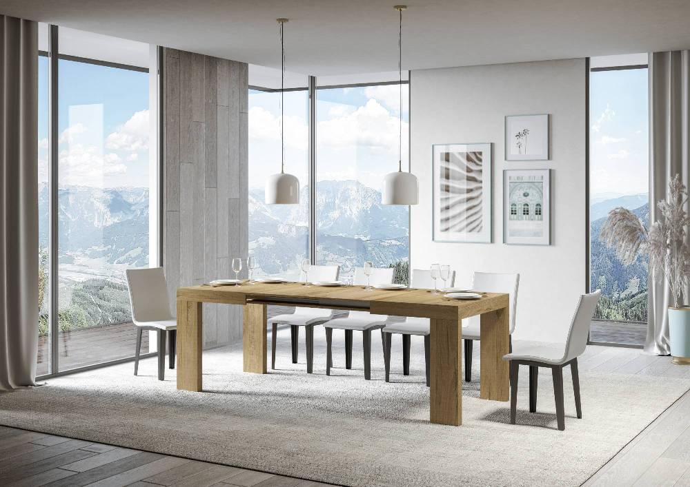 Itamoby Tavolo Roxell Allungabile Quercia Natura 90×130 Allungato 390 Officina