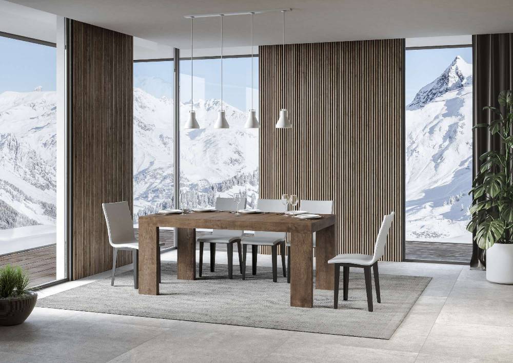 Itamoby Tavolo Roxell Allungabile Noce 90×180 Allungato 284 Esporta salva