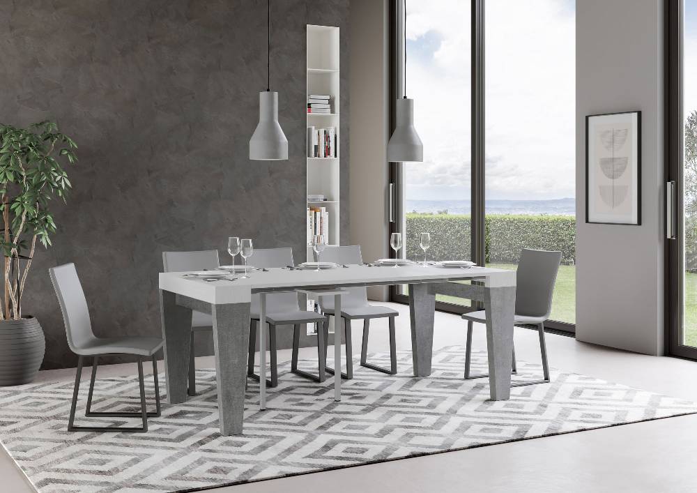 Itamoby Consolle Spimbo Mix Bianco Frassino Gambe Cemento Promozione