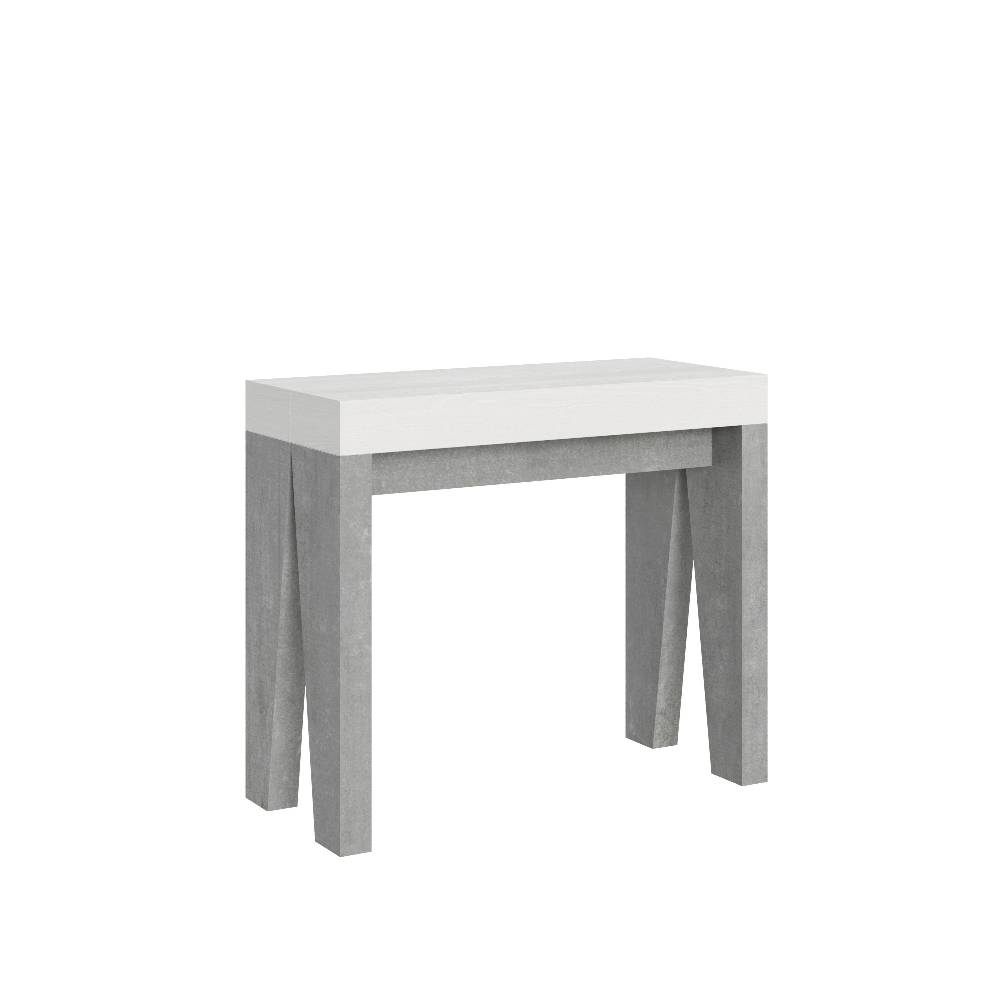 Itamoby Consolle Naxy Mix Small Piano Bianco Frassino Gambe Cemento Offerte