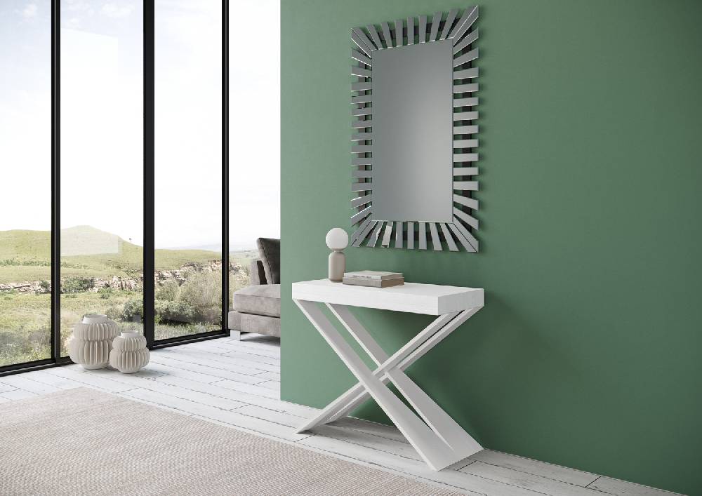 Itamoby Consolle Diago Bianco Frassino telaio bianco Nuova