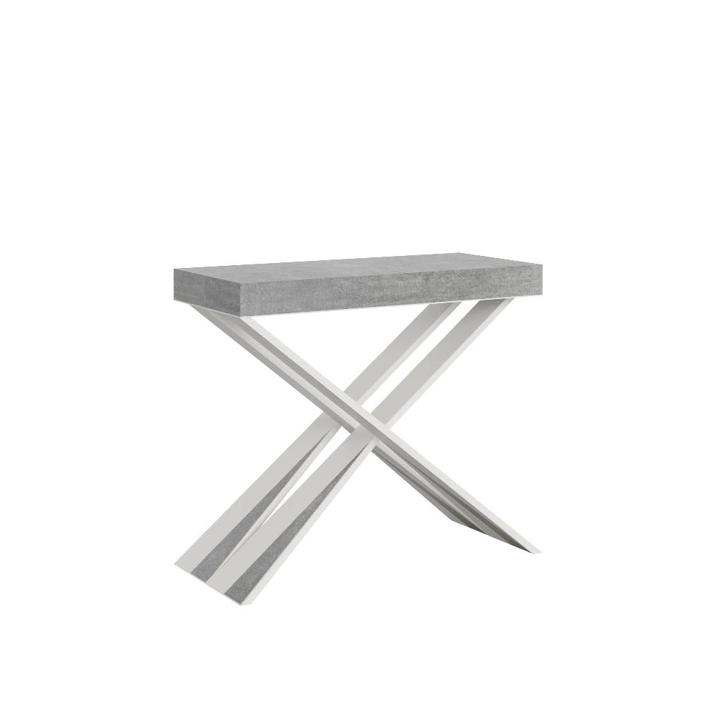 Itamoby Consolle Diago Small Cemento telaio bianco Spedizione gratuita