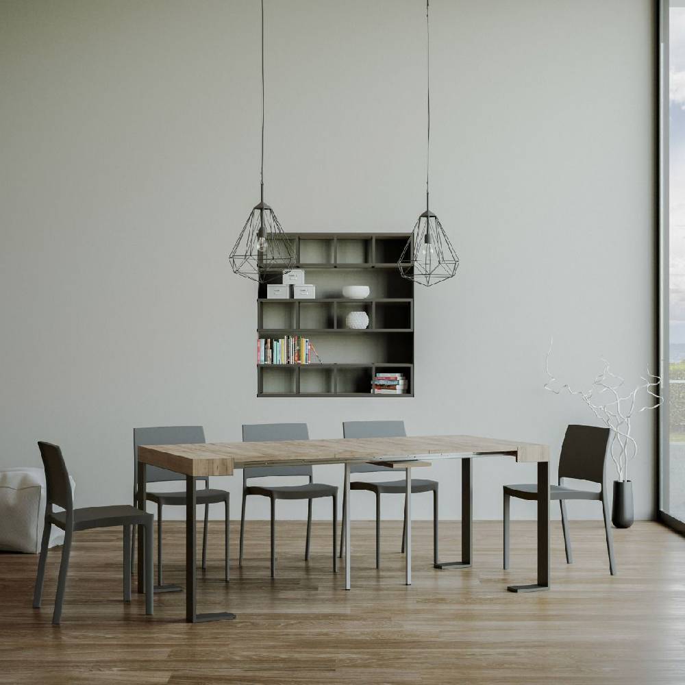 Itamoby Consolle Tecno Small Quercia Natura telaio Antracite Fino al 65% di sconto