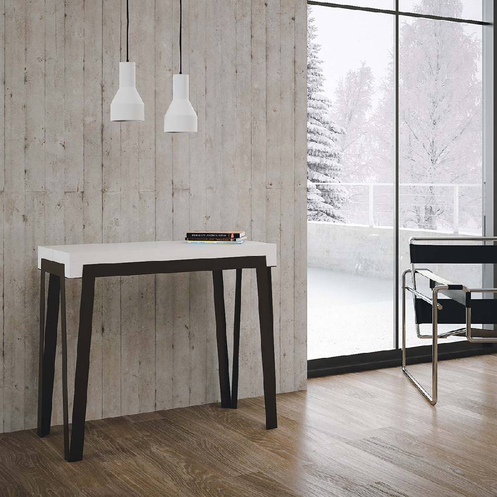 Itamoby Consolle Rio Small Premium Bianco Frassino telaio Ruggine Sconti questo mese
