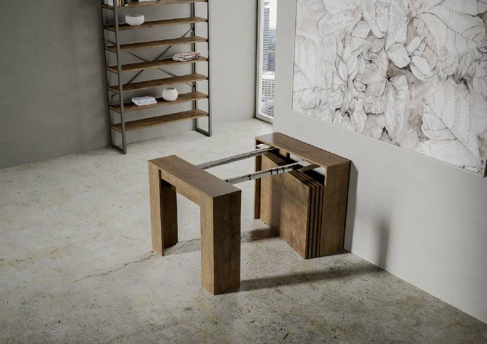 Itamoby Consolle Venus Noce 4 allunghe cm.62 Qualità Garantita
