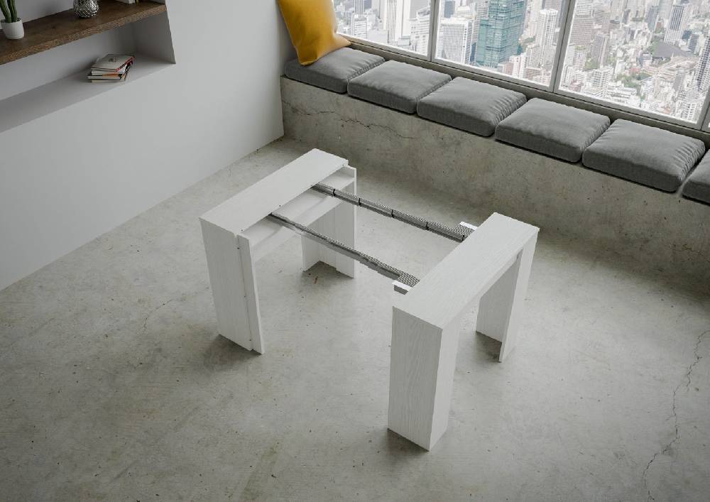 Itamoby Consolle Venus Bianco Frassino 4 allunghe cm.62 Negozi Online
