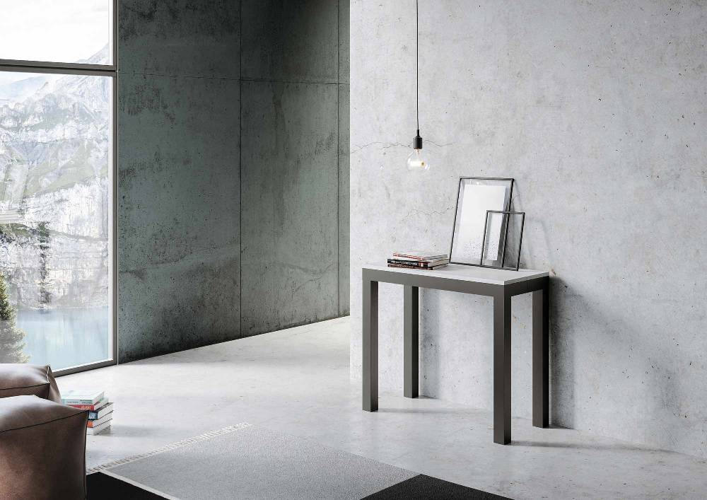 Itamoby Consolle Everyday Small Evolution Bianco Frassino telaio Antracite Economico