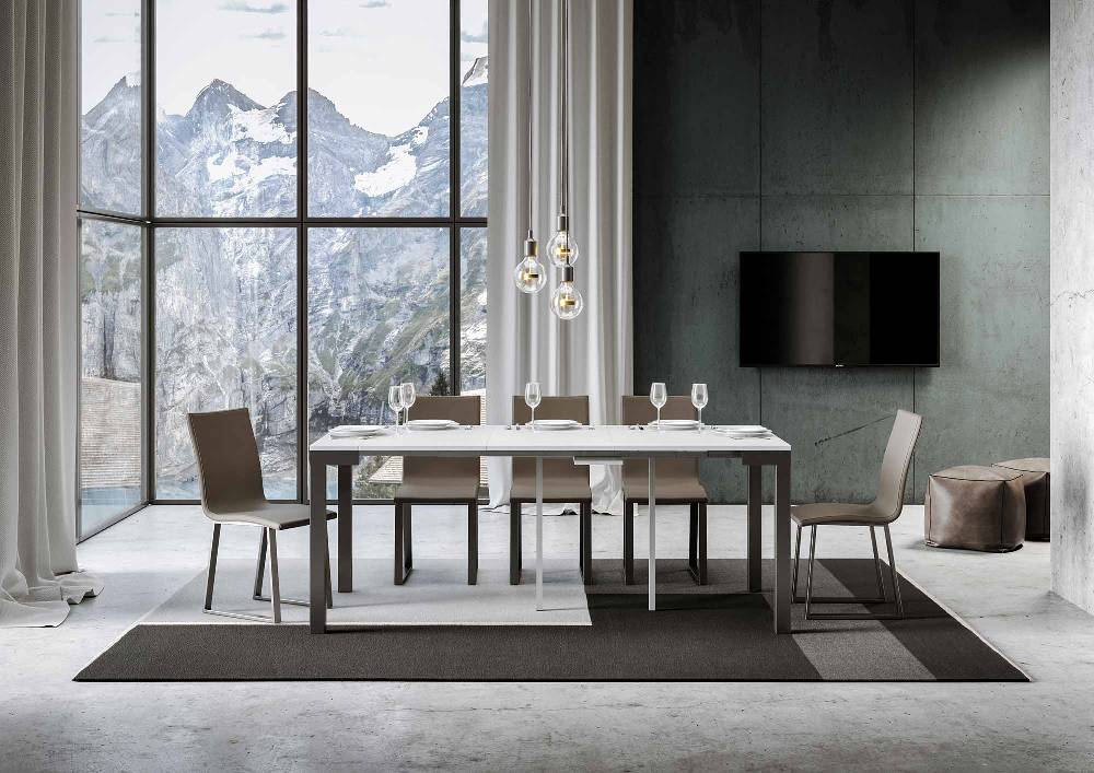 Itamoby Consolle Everyday Small Evolution Bianco Frassino telaio Antracite Economico