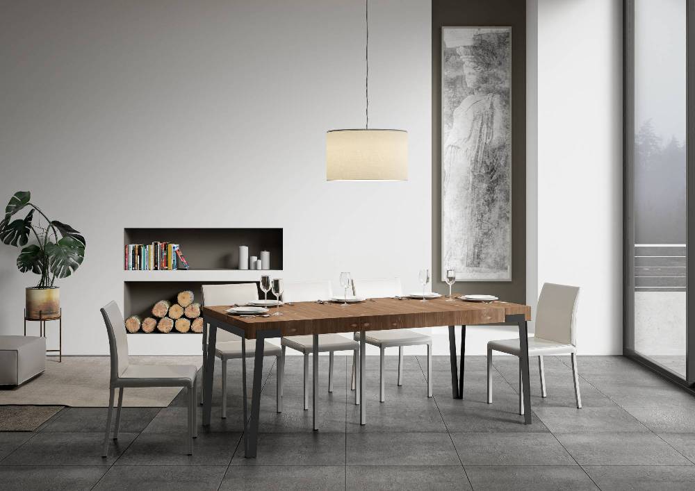 Itamoby Consolle Rio Premium Abete Tinto telaio Antracite Grande vendita