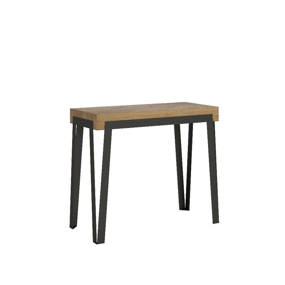 Itamoby Consolle Rio Quercia Natura telaio Antracite Offerta Pasqua