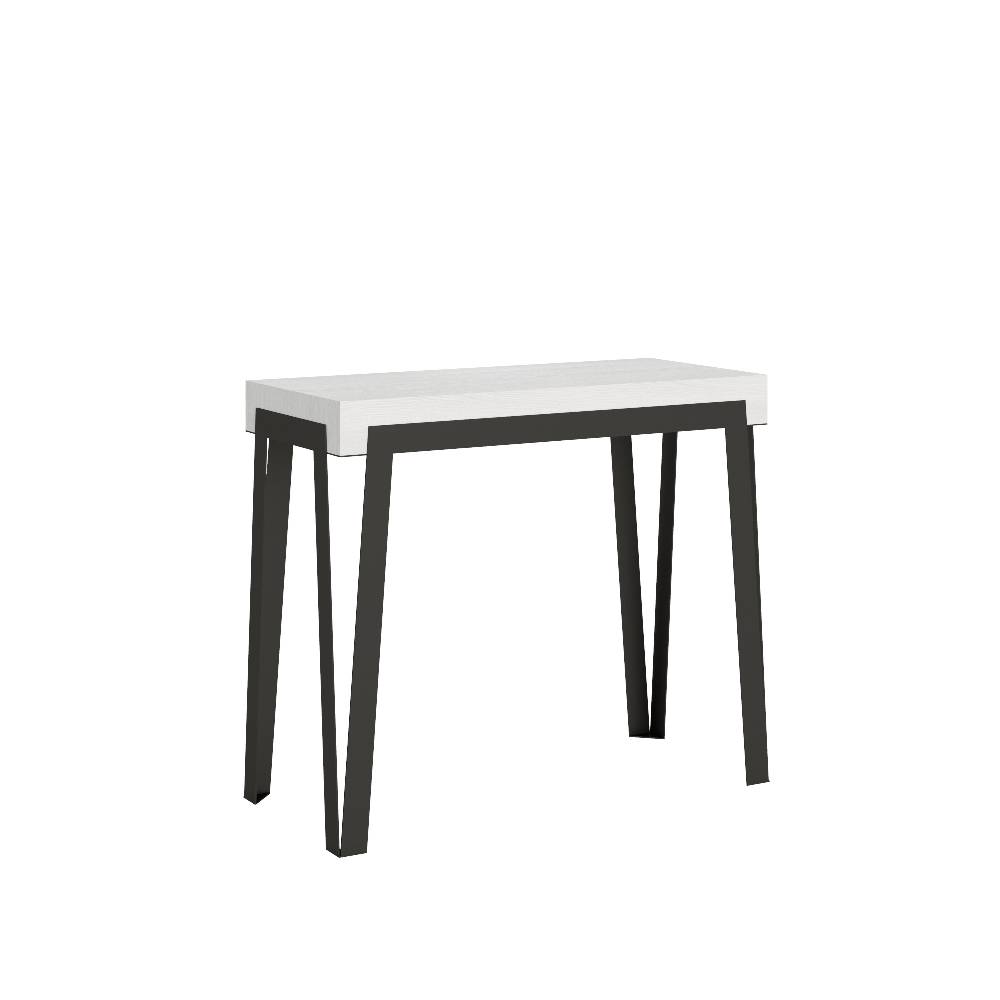 Itamoby Consolle Rio Small Premium Bianco Frassino telaio Antracite Offerta Anniversario