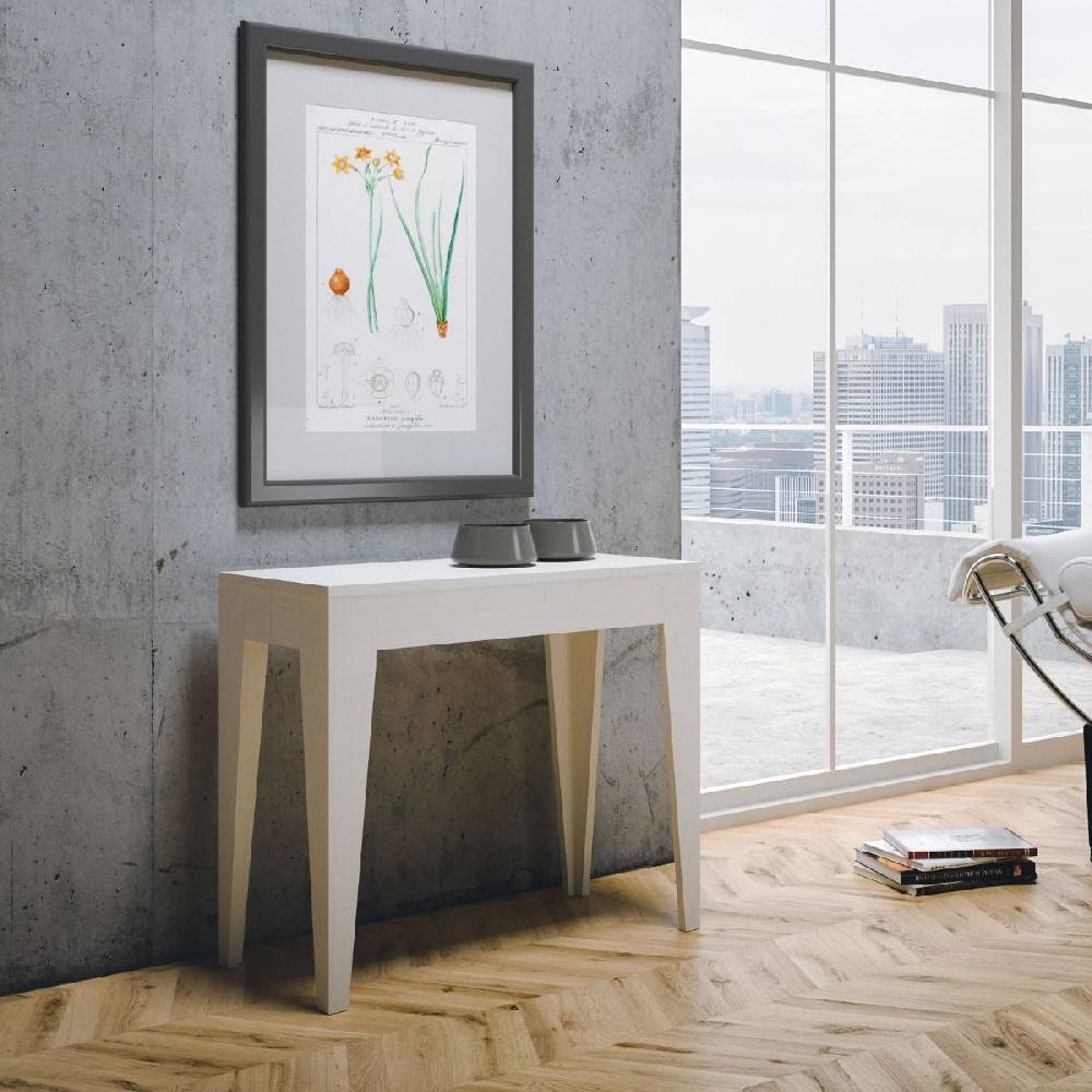 Itamoby Consolle Isotta Small 90×42 Bianco Frassino Ritorno libero