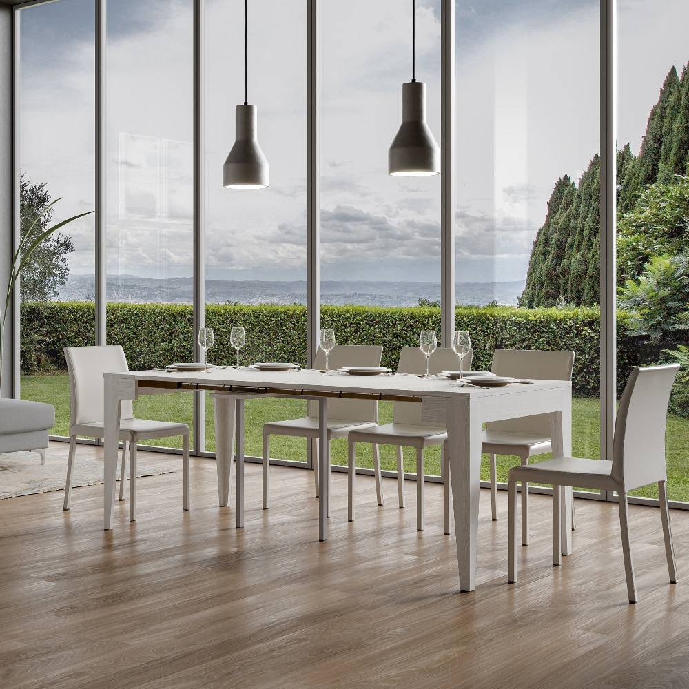 Itamoby Consolle Isotta Small 90×42 Bianco Frassino Ritorno libero