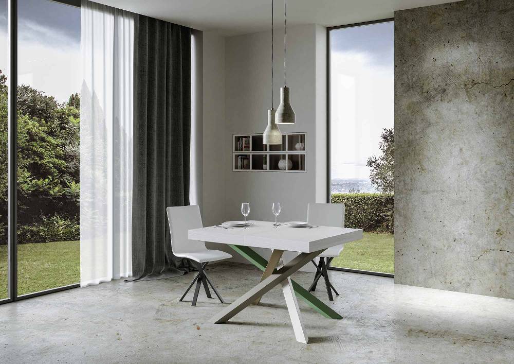 Itamoby Tavolo allungabile 90×130/234 cm Volantis Premium Bianco Frassino telaio 4/A Qualità