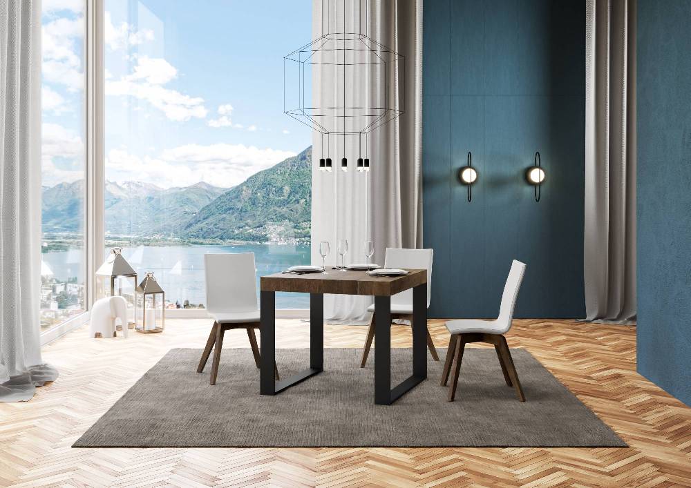 Itamoby Tavolo allungabile 90×90/246 cm Tecno Premium Noce Negozio