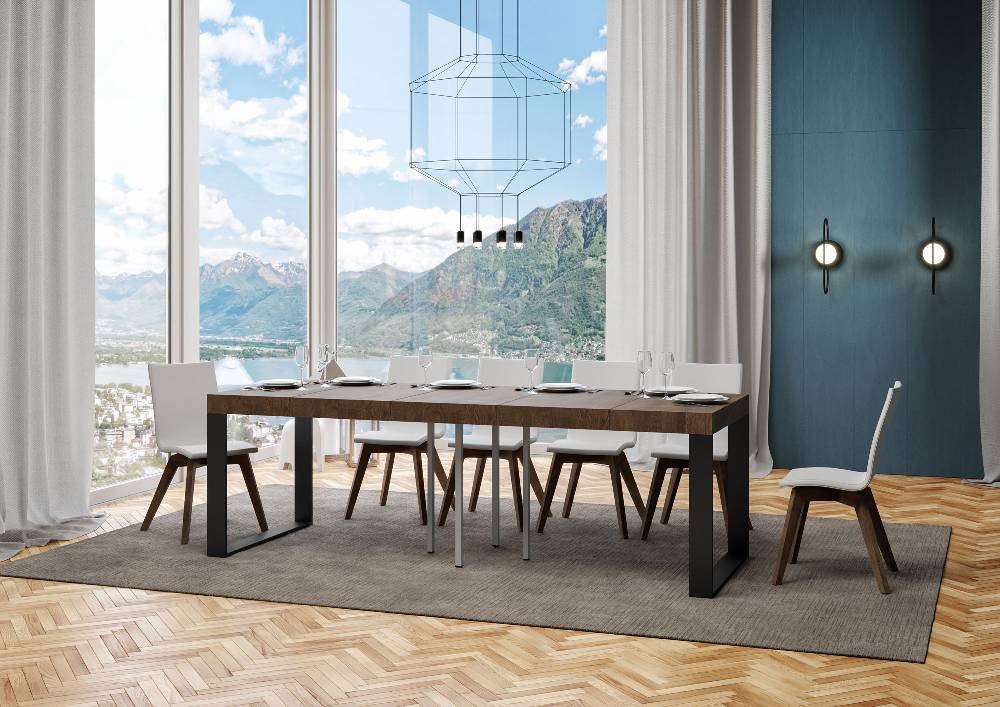 Itamoby Tavolo allungabile 90×90/246 cm Tecno Premium Noce Negozio