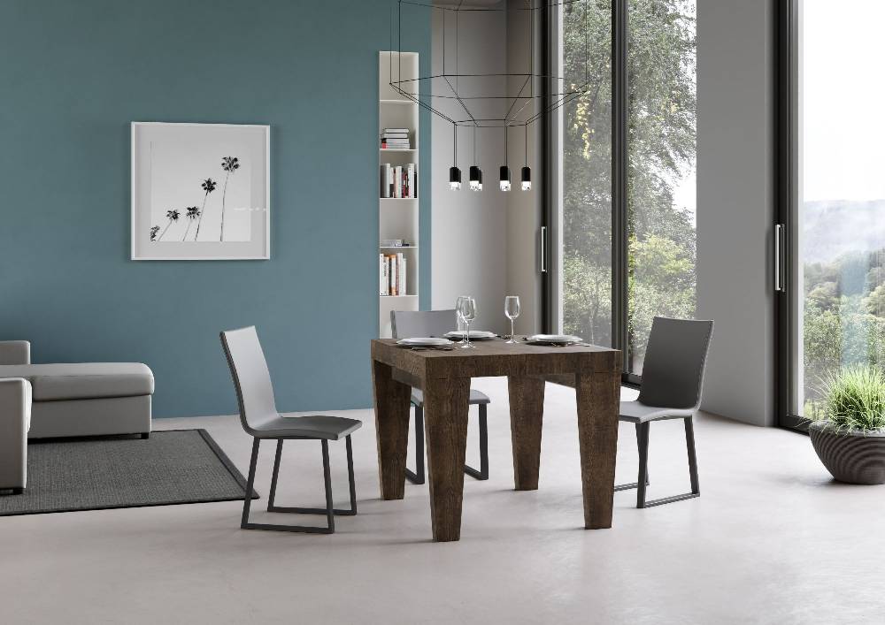 Itamoby Tavolo allungabile 90×90/246 cm Spimbo Premium Noce Smaltimento dello stoccaggio