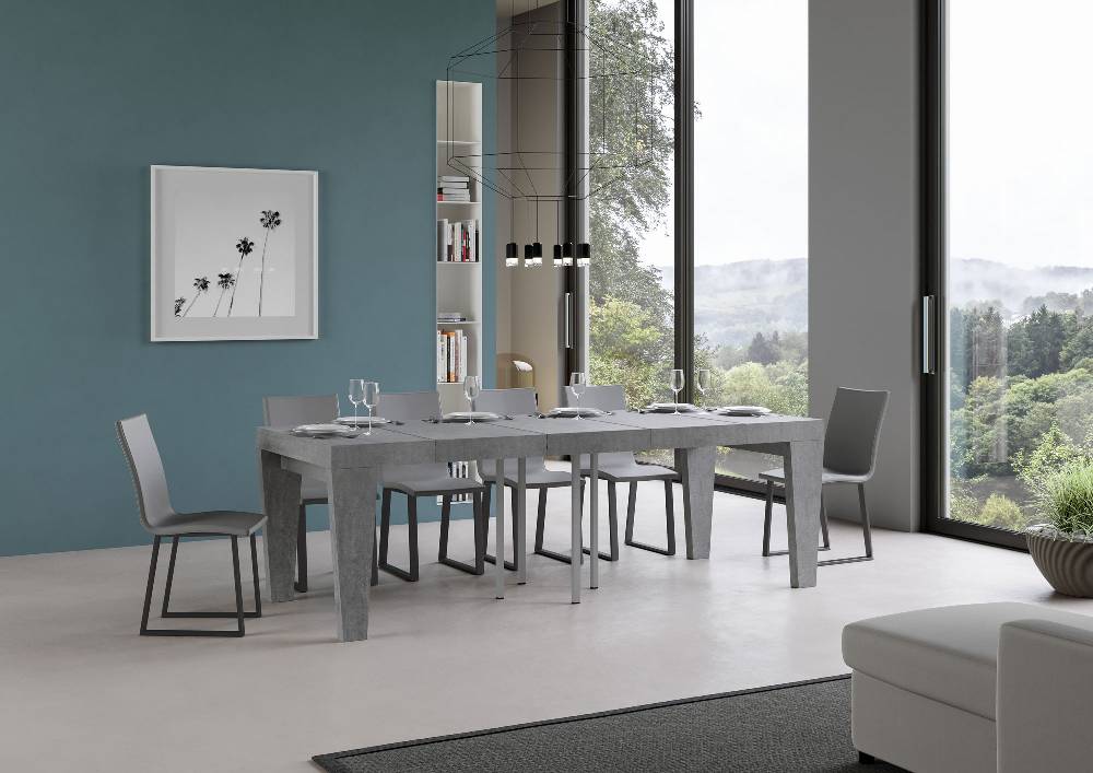 Itamoby Tavolo allungabile 90×90/246 cm Spimbo Premium Cemento Vendita calda