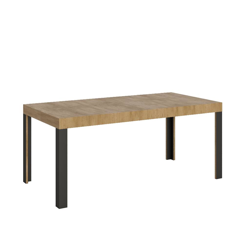 Itamoby Tavolo Linea Allungabile piano Quercia Natura 90×180 Allungato 284 telaio Antracite Enormi sconti