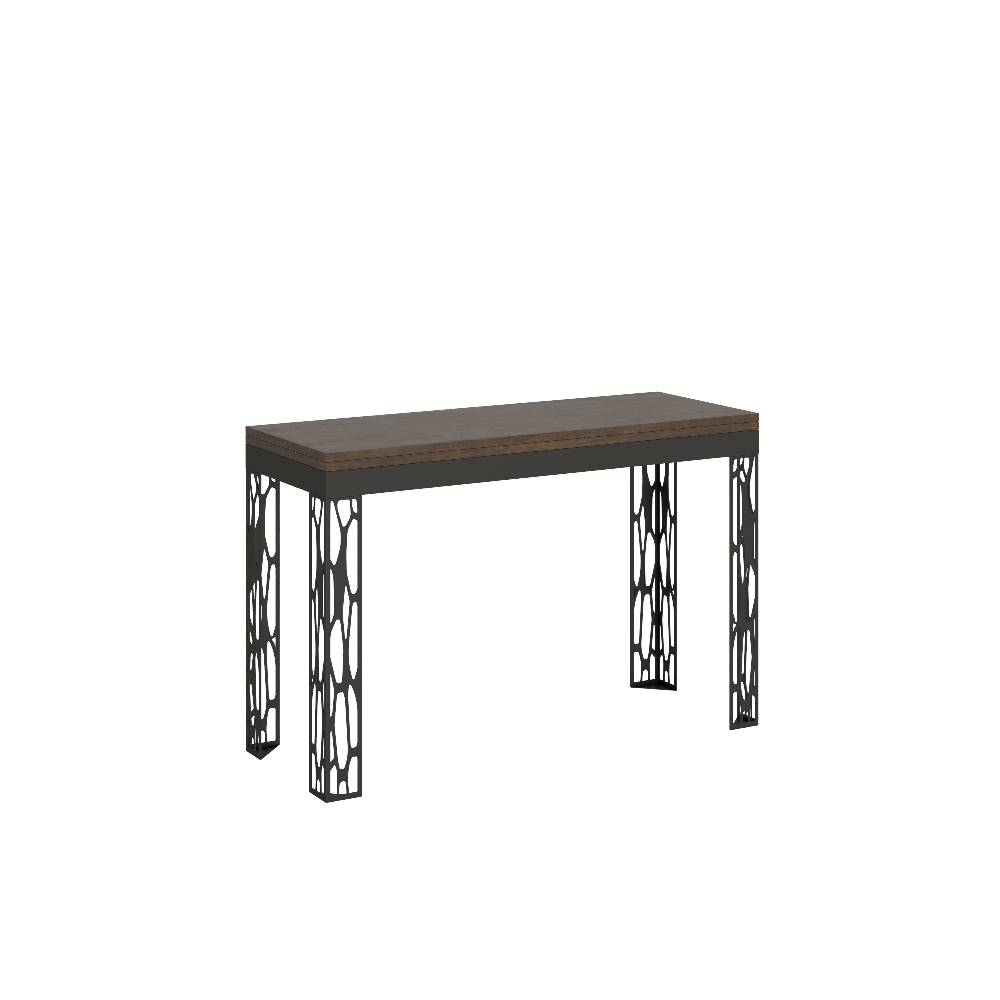 Itamoby Tavolo Ghibli Double Noce 120×45 aperto 120×90 gambe/telaio Antracite Promozione