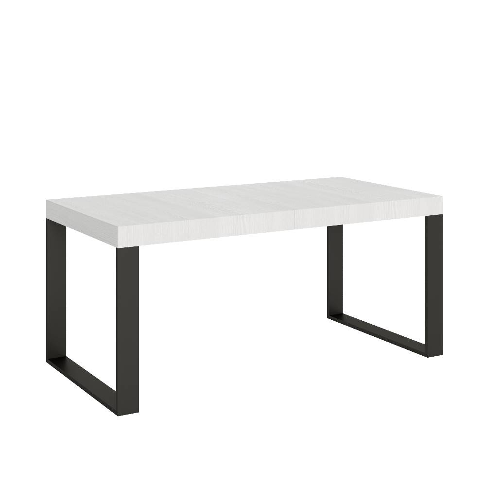 Itamoby Tavolo Tecno Premium Allungabile piano Bianco Frassino 90×180 Allungato 440 telaio Antracite In Saldo