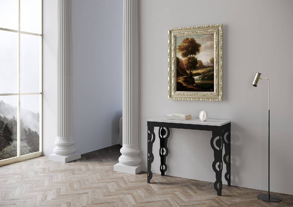 Itamoby Consolle Karamay Evolution Bianco Frassino telaio Antracite Vendita calda