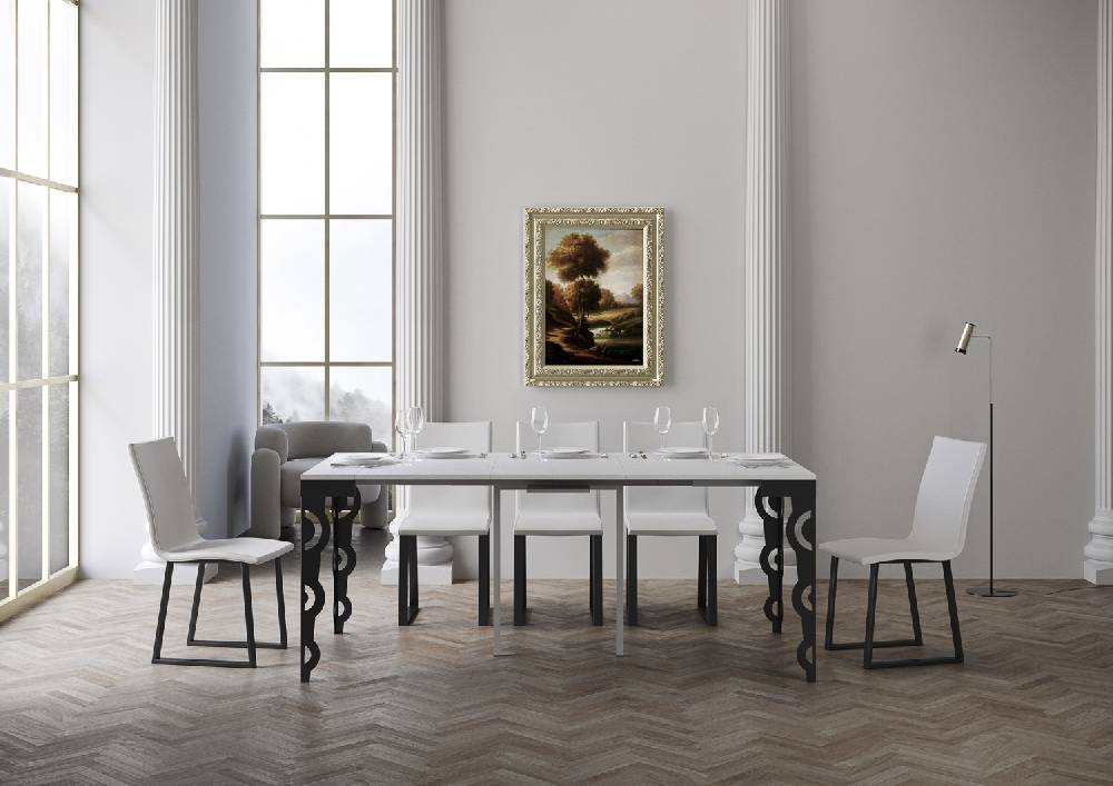 Itamoby Consolle Karamay Evolution Bianco Frassino telaio Antracite Vendita calda