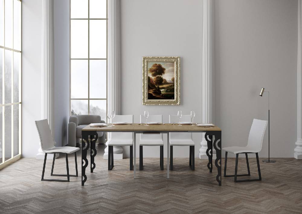 Itamoby Consolle Karamay Small Evolution Quercia Natura telaio Antracite Online Outlet