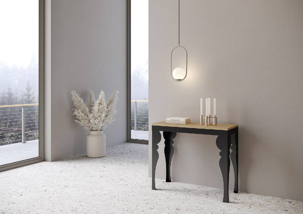 Itamoby Consolle Paxon Small Evolution Quercia Natura telaio Antracite Promozione temporanea