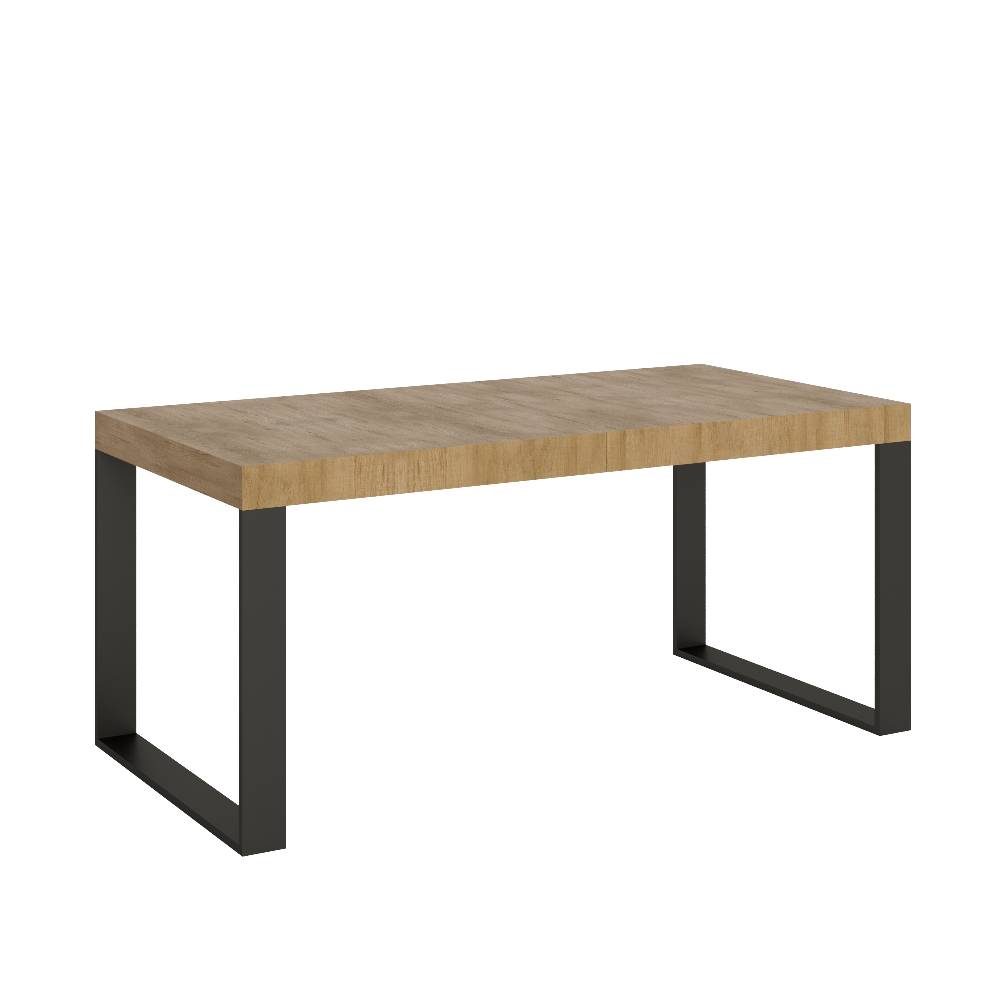 Itamoby Tavolo Tecno Allungabile piano Quercia Natura 90×180 Allungato 284 telaio Antracite Italy
