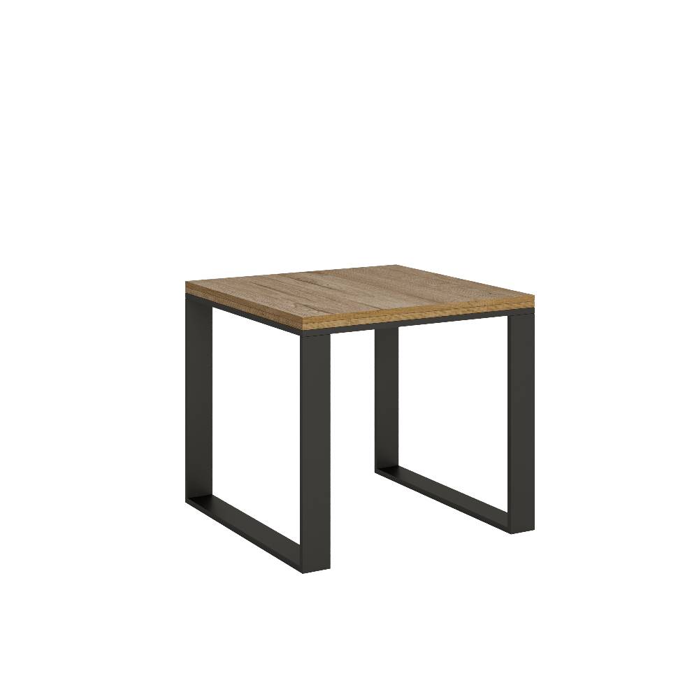 Itamoby Tavolo Tecno Libra Quercia Natura 90×120 Allungato 90×240 telaio Antracite