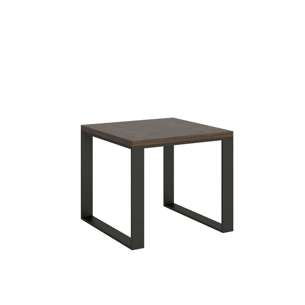Itamoby Tavolo Tecno Libra Noce 90×90 Allungato 90×180 telaio Antracite