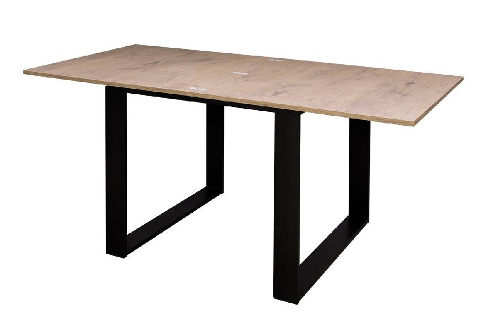 Itamoby Tavolo Tecno Libra Quercia Natura 90×90 Allungato 90×180 telaio Antracite Affare Del Giorno