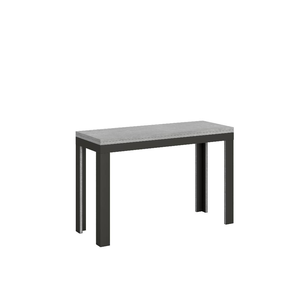 Itamoby Tavolo Linea Double Cemento 120×45 aperto 120×90 gambe/telaio Antracite Sconto
