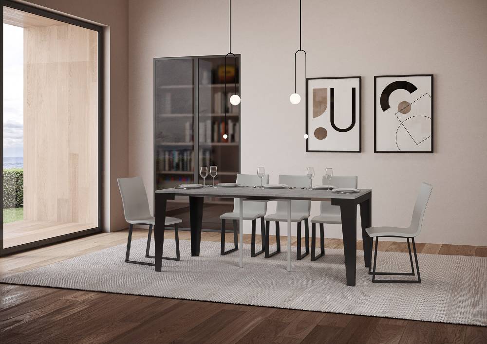 Itamoby Consolle Flame Evolution Cemento telaio Antracite Economico