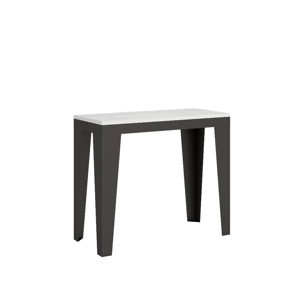 Itamoby Consolle Flame Evolution Bianco Frassino telaio Antracite Outlet