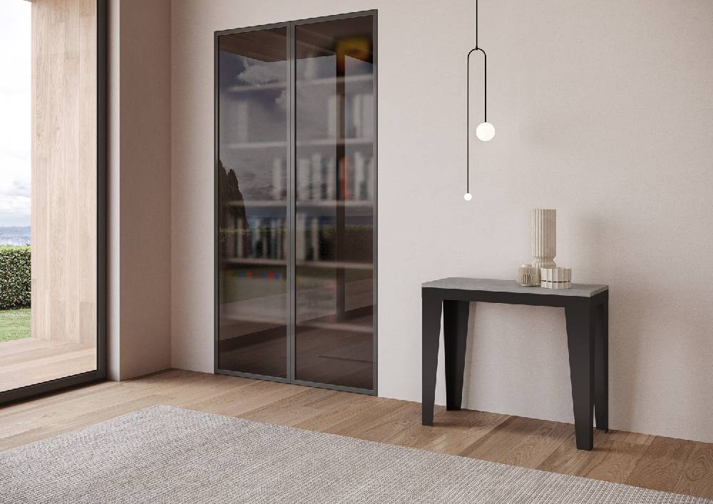Itamoby Consolle Flame Small Evolution Cemento telaio Antracite Saldi
