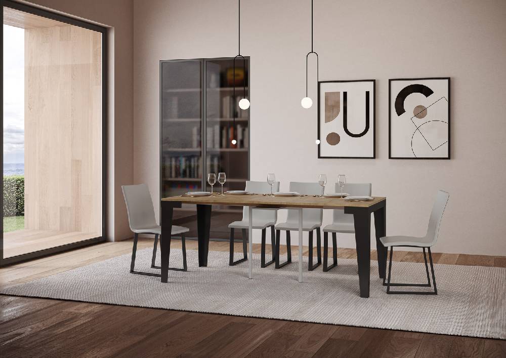 Itamoby Consolle Flame Small Evolution Quercia Natura telaio Antracite Offerte
